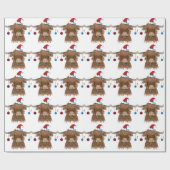 クリスマス牛 ラッピングペーパー (フラット)