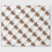 クリスマス牛 ラッピングペーパー (フラット)