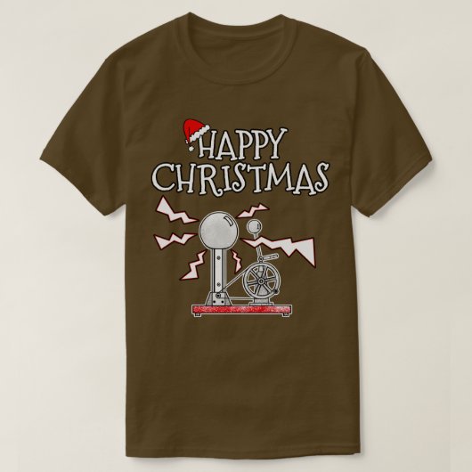 クリスマス物理先生物理学者 Tシャツ (デザイン正面)