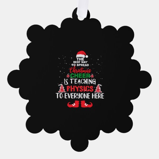 クリスマス物理先生，クリスマス先生 オーナメントカード (正面)