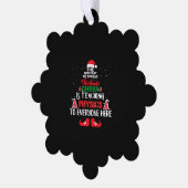 クリスマス物理先生，クリスマス先生 オーナメントカード (左)