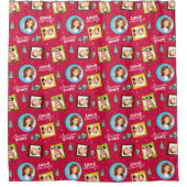 クリスマス物語 |家族の写真パターン シャワーカーテン (正面)