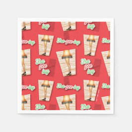 クリスマス物語 |脚のランプパターン スタンダードカクテルナプキン