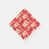 クリスマス物語 |脚のランプパターン スタンダードカクテルナプキン (角)