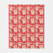 クリスマス物語 |脚のランプパターン フリースブランケット (正面)