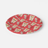 クリスマス物語 |脚のランプパターン ペーパープレート (アングル)