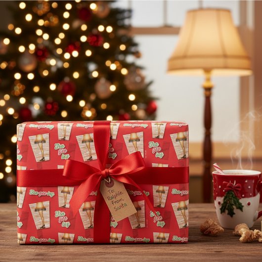 クリスマス物語 |脚のランプパターン ラッピングペーパーシート