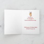 クリスマス特別版 鹿の友達 最高のプレゼント シーズンカード (内部)