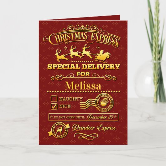 クリスマス特別配達 シーズンカード (正面)