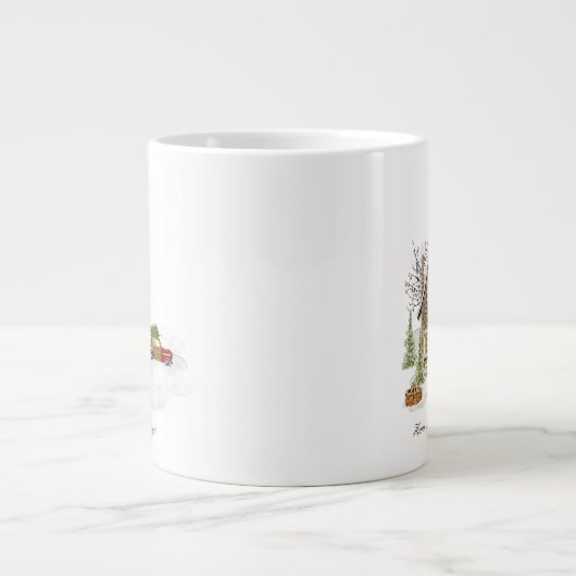 クリスマス特産マグカップ ジャンボコーヒーマグカップ (正面)