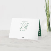 クリスマス犬おもしろいラフ1年を振り返る カード (裏面)