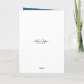 クリスマス犬がそりでサンタクロースを撮影 カード (裏面)