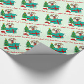 クリスマス犬ずっと私は何悪いですそうか。 ラッピングペーパー (角)