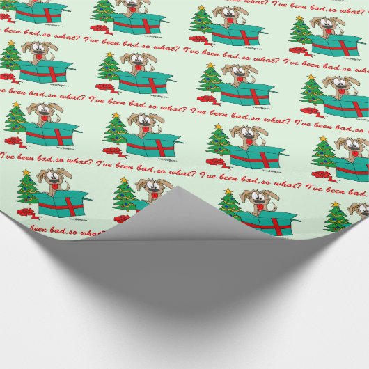 クリスマス犬ずっと私は何悪いですそうか。 ラッピングペーパー (角)