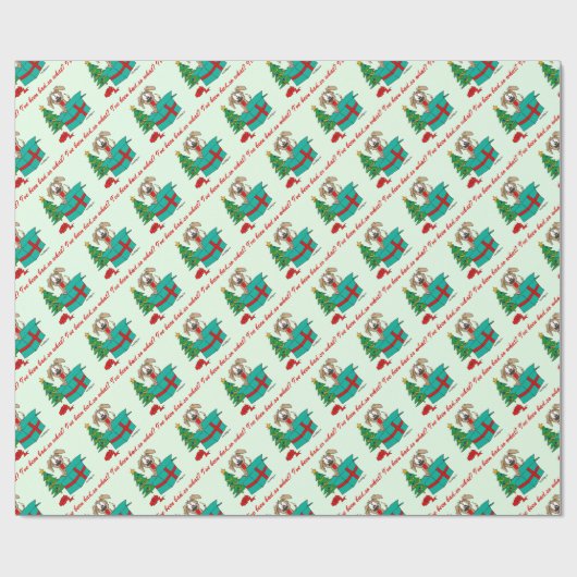 クリスマス犬ずっと私は何悪いですそうか。 ラッピングペーパー (フラット)