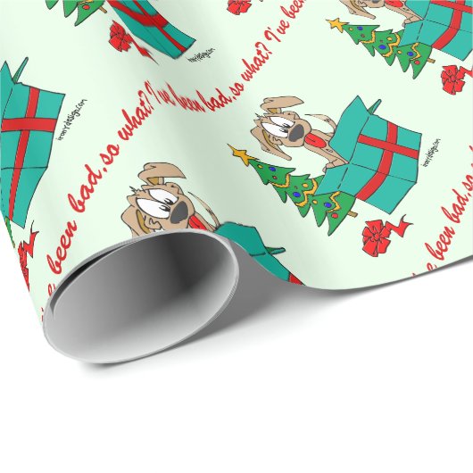 クリスマス犬ずっと私は何悪いですそうか。 ラッピングペーパー (ロールコーナー)