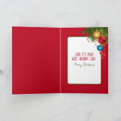 クリスマス犬と子猫 カード (内部)