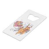 クリスマス犬と猫ぞり クレジットカード栓抜き (裏面アングル)