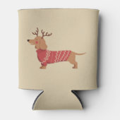 クリスマス犬のオーナーダッシュンドギフトホリデークリスマス 缶クーラー (正面)