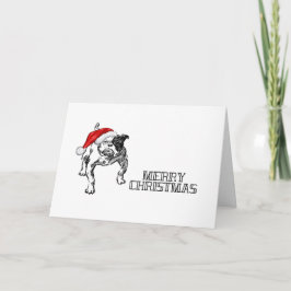 クリスマス犬のグリーティングカード カード