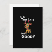 クリスマス犬のトナカイ　善良でいるのはもう遅すぎ？ 招待状 (正面/裏面)