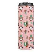 クリスマス犬のホリデーアクセサリーパターン タンブラー (裏面)