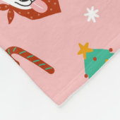 クリスマス犬のホリデーアクセサリーパターン フリースブランケット (角)