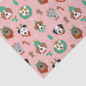 クリスマス犬のホリデーアクセサリーパターン 薄葉紙 (詳細)