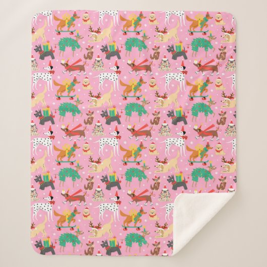 クリスマス犬の服装 シェルパブランケット (正面)