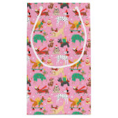 クリスマス犬の服装 スモールペーパーバッグ (裏面)