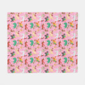 クリスマス犬の服装 フリースブランケット (正面(横))