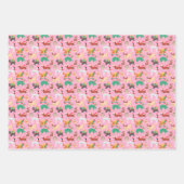 クリスマス犬の服装 ラッピングペーパーシート (正面)