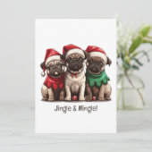 クリスマス犬をジャラジャラ鳴らして混ぜ合わせる 招待状 (スタンド正面)