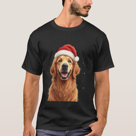 クリスマス犬デザイン Tシャツ (正面)