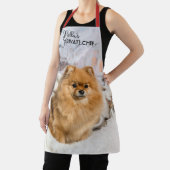 クリスマス犬プライベートシェフカスタム写真名前 エプロン (インサイチュ)