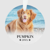 クリスマス犬ペット写真 オーナメント (正面)