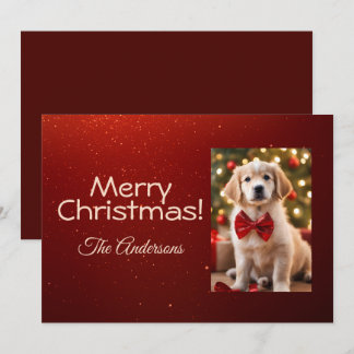 クリスマス犬11，メリークリスマス，クリスマスカード 招待状
