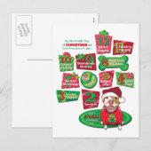 クリスマス犬12 シーズンポストカード (正面/裏面)