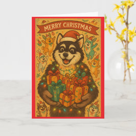 クリスマス犬 カード