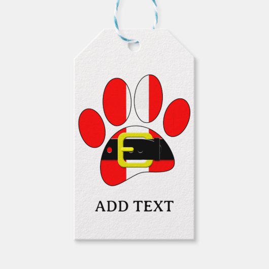 クリスマス犬 ギフトタグ (正面)