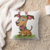 クリスマス犬 クッション (ブランケット)