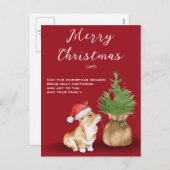 クリスマス犬 シーズンポストカード (正面/裏面)