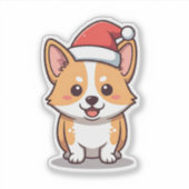 クリスマス犬 シール (正面)