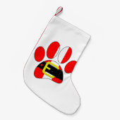 クリスマス犬 スモールクリスマスストッキング (正面 (吊り時))