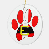 クリスマス犬 セラミックオーナメント (左)