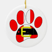 クリスマス犬 セラミックオーナメント (裏面)