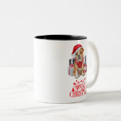 クリスマス犬 ツートーンマグカップ (正面右)