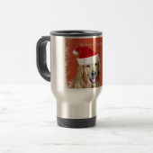 クリスマス犬 トラベルマグ (正面左)