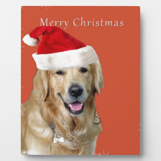 クリスマス犬 フォトプラーク (正面)