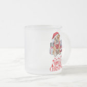 クリスマス犬 フロストグラスマグカップ (正面右)